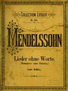Romances sans paroles - Mendelssohn