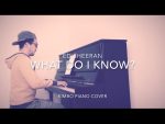 Ed Sheeran – What Do I Know? (Piano Cover + Sheets) [Kim Bo]