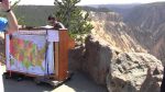Piano on a cliff in Yellowstone National Park <span class="titlered">[Piano Around the World]</span>