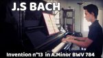 Bach – Invention 13 BWV 784 par Nino – Piano [Pascal Mencarelli]