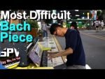 Pianist Rocks Public piano playing Most Difficult Bach Piece! [Street Piano Videos]