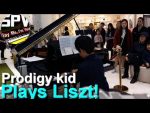 Prodigy kid plays Liszt La Campanella at a Mall [Street Piano Videos]