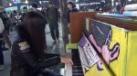 Teen girl Rocks the public piano in Sinchon Street [Street Piano Videos]